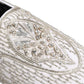 Dolce & Gabbana White Satin Embellished Dress Loafers Shoes