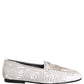 Dolce & Gabbana White Satin Embellished Dress Loafers Shoes