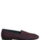 Dolce & Gabbana Maroon Glitter Lurex Logo Dress Loafers Shoes