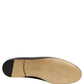Dolce & Gabbana Silver Leather DG Logo Slip On Loafers Shoes