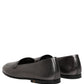 Dolce & Gabbana Silver Leather DG Logo Slip On Loafers Shoes