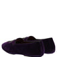 Dolce & Gabbana Violet Suede Embellished Dress Loafers Shoes