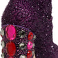 Dolce & Gabbana Purple Crystal Lurex Fantasy High Boots Shoes