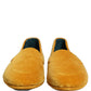 Dolce & Gabbana Yellow Velvet Slip On Men Dress Loafers Shoes