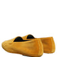 Dolce & Gabbana Yellow Velvet Slip On Men Dress Loafers Shoes