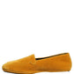 Dolce & Gabbana Yellow Velvet Slip On Men Dress Loafers Shoes