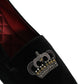 Dolce & Gabbana Black Crown Embellished Dress Loafers Shoes
