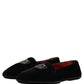 Dolce & Gabbana Black Crown Embellished Dress Loafers Shoes