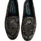 Dolce & Gabbana Black Silver Embellished Dress Loafers Shoes