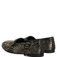 Dolce & Gabbana Black Silver Embellished Dress Loafers Shoes