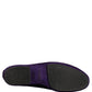 Dolce & Gabbana Violet Velvet Slip On Men Flats Loafers Shoes