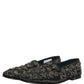 Dolce & Gabbana Black Rhinestone Embellished Loafers Shoes