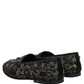Dolce & Gabbana Black Rhinestone Embellished Loafers Shoes