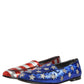 Dolce & Gabbana Multicolor Flag Sequin Dress Loafers Shoes