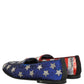 Dolce & Gabbana Multicolor Flag Sequin Dress Loafers Shoes