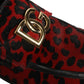 Dolce & Gabbana Red Leopard Print Pony Hair Dress Loafers Shoes