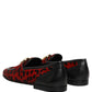 Dolce & Gabbana Red Leopard Print Pony Hair Dress Loafers Shoes