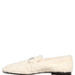 Dolce & Gabbana White Fur Shearling Men Dress Loafers Shoes