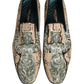 Dolce & Gabbana Beige Sequin Embroidery Dress Loafers Shoes
