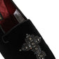 Dolce & Gabbana Black Suede Embellished Dress Loafers Shoes