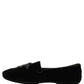 Dolce & Gabbana Black Suede Embellished Dress Loafers Shoes