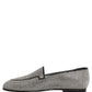 Dolce & Gabbana Silver Crystal Embellished Men Loafers Shoes