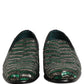 Dolce & Gabbana Silver Green Embellished Dress Loafers Shoes