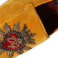 Dolce & Gabbana Yellow Velvet DG Heart Loafers Flats Shoes