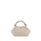 Ganni White Calf Leather Bos Taurus Handbag
