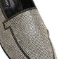 Dolce & Gabbana Silver Crystal Embellished Men Loafers Shoes