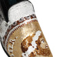 Dolce & Gabbana White Gold Sequined Slip On Loafers Shoes
