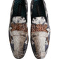 Dolce & Gabbana Multicolor Floral Tapestry Embroidery Loafer Shoes
