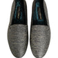Dolce & Gabbana Gray Glitter Lurex DG Logo Dress Loafers Shoes