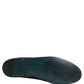 Dolce & Gabbana Silver Jacquard Leather Slip On Loafers Shoes
