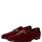 Dolce & Gabbana Maroon Suede Cross Slip On Dress Loafers Shoes