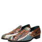 Dolce & Gabbana Multicolor Embroidered Sequin Loafers Shoes