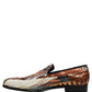 Dolce & Gabbana Multicolor Embroidered Sequin Loafers Shoes