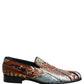 Dolce & Gabbana Multicolor Embroidered Sequin Loafers Shoes