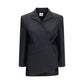 Khaite Black Wool Oves Aries Full-Length Jacket
