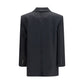 Khaite Black Wool Oves Aries Full-Length Jacket
