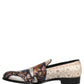 Dolce & Gabbana Multicolor Fruit Print Velvet Loafers Shoes