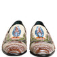 Dolce & Gabbana Multicolor Sequin Embroidered Loafers Shoes