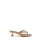 Amina Muaddi Beige Calf Leather Bos Taurus Flat Sandals