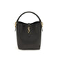 Saint Laurent Black Calf Leather Bos Taurus Backet Bag