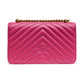 PINKO Pink Leather Love One Mini Shoulder Bag
