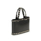 Valentino Garavani Black Calf Leather Bos Taurus Handbag