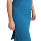 Dolce & Gabbana Blue Virgin Wool Casual Dress