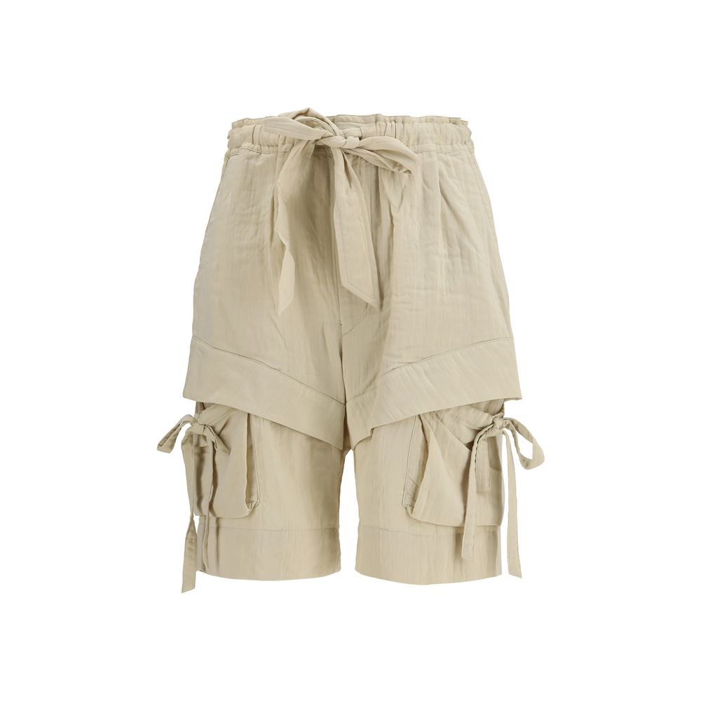 Marant Etoile Beige Viscose Bermuda Shorts