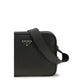 Prada Black Calf Leather Bos Taurus Shoulder Bag