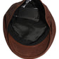 Dolce & Gabbana Men Brown Lamb Leather Newsboy Cloth Capello Hat